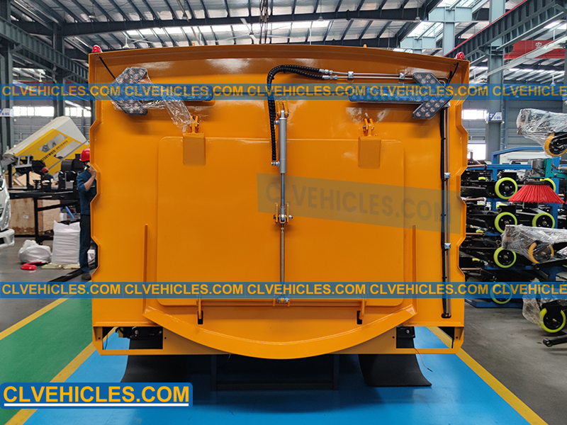 superstructure for road sweeper truck